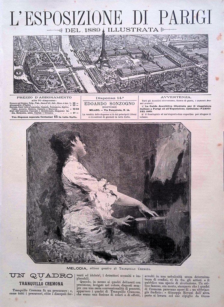 Copertina Esposizione di Parigi nr. 14 del 1889 Melodia di …