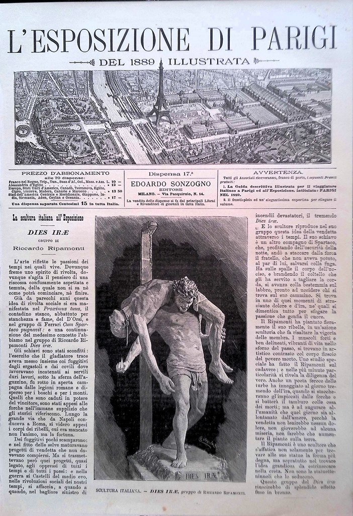 Copertina Esposizione di Parigi nr. 17 del 1889 Dies Irae …