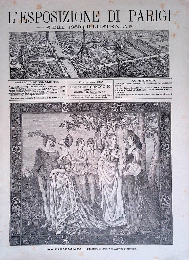 Copertina Esposizione di Parigi nr. 63 del 1889 Una passeggiata …