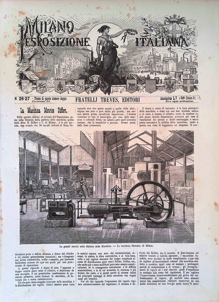 Copertina Milano Esposizione Italiana nr. 26 e 27 del 1881 …