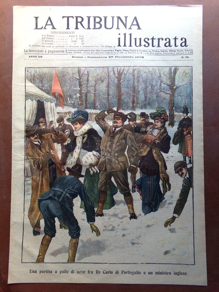 Copertina Tribuna Illustrata nr. 52 del 1904 Re Carlo Portogallo …