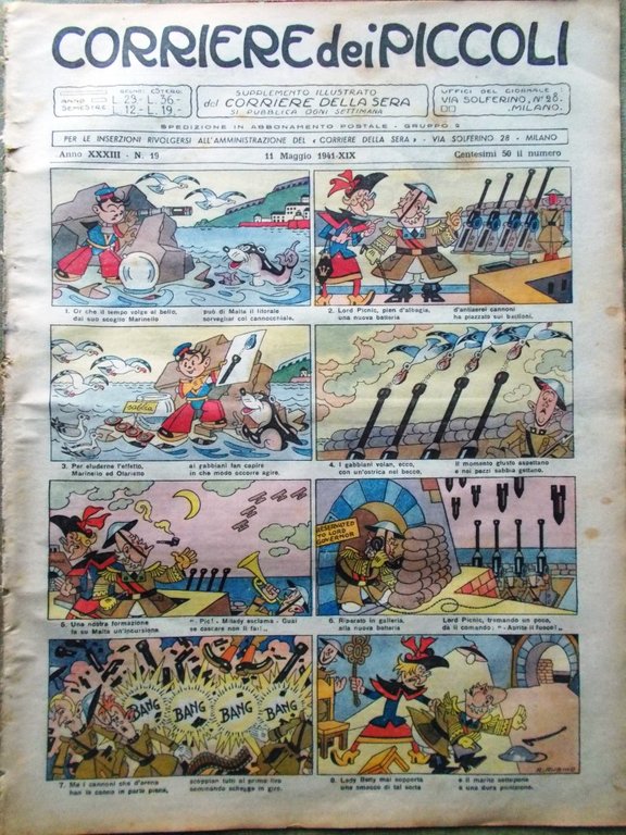 Corriere dei Piccoli 11 Maggio 1941 Masetti Lira Fata Morgana … | Immagine Gallery 1