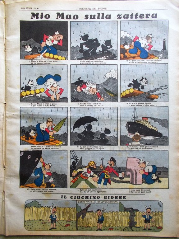 Corriere dei Piccoli 12 Ottobre 1941 Zanzare Fantasmi Sparadan Fiori …