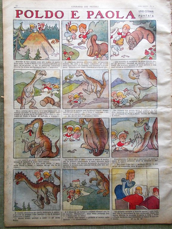 Corriere dei Piccoli 12 Ottobre 1941 Zanzare Fantasmi Sparadan Fiori …