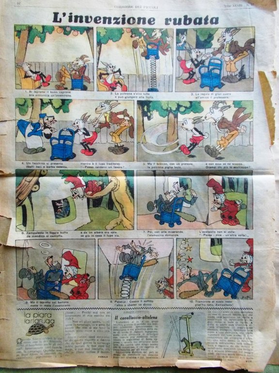 Corriere dei Piccoli 23 Marzo 1941 Radium Fanfaron Invenzione Stoppa …