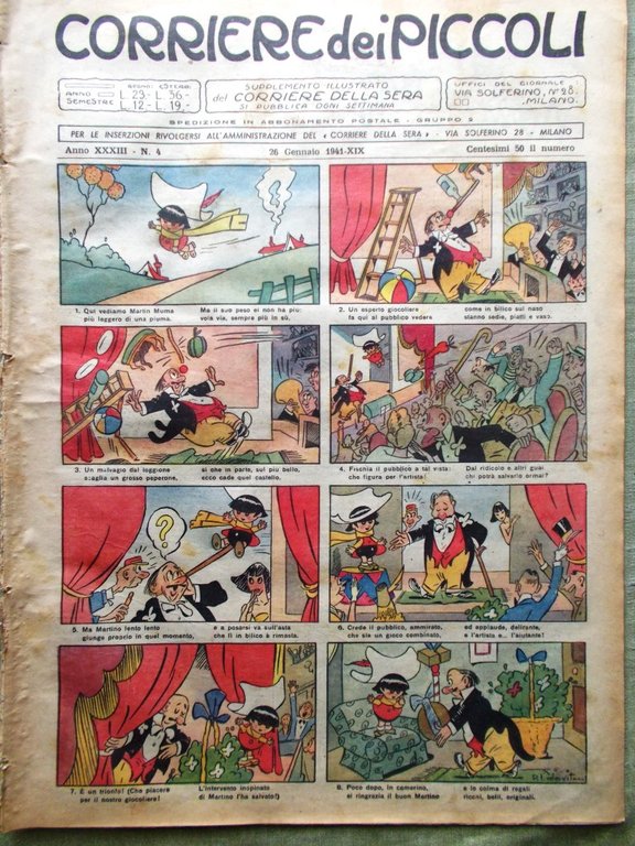 Corriere dei Piccoli 26 Gennaio 1941 Ruwenzori San Giorgio Danzica … | Immagine Gallery 1