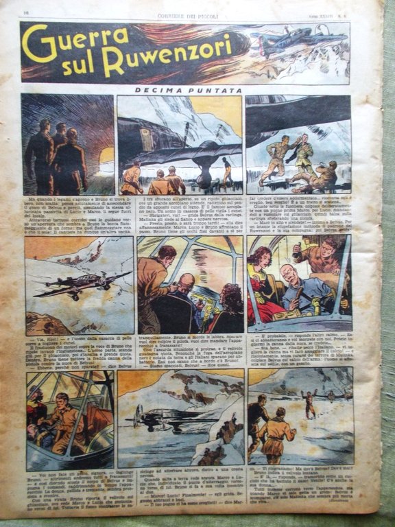 Corriere dei Piccoli 26 Gennaio 1941 Ruwenzori San Giorgio Danzica …