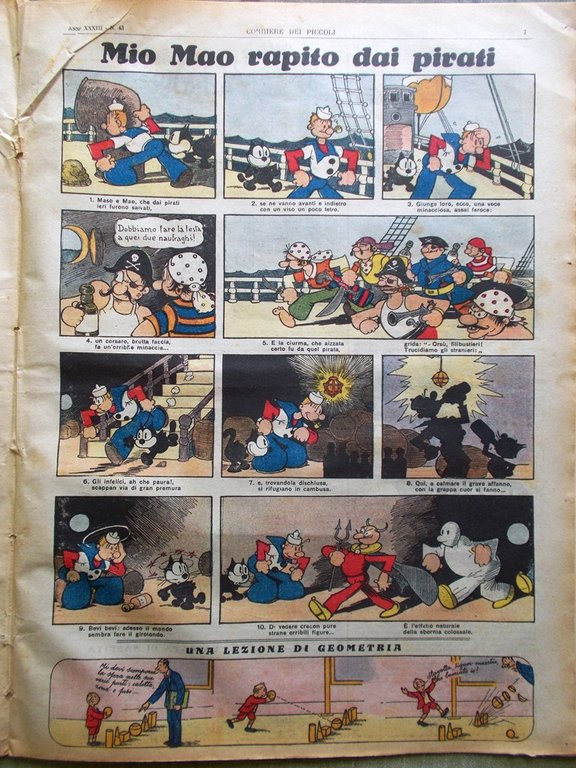 Corriere dei Piccoli 26 Ottobre 1941 Ombra Piramidi Mammina Bracino …