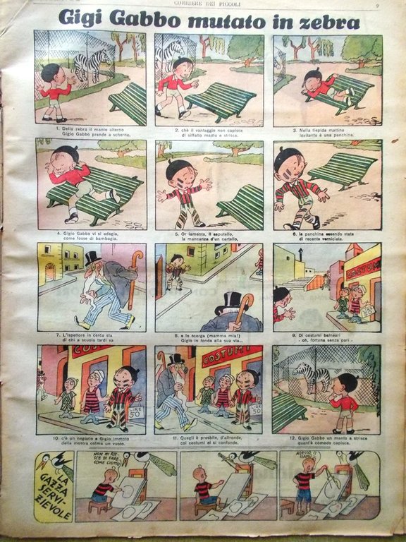 Corriere dei Piccoli 27 Luglio 1941 Burattini Aquila Romana Calciatori …