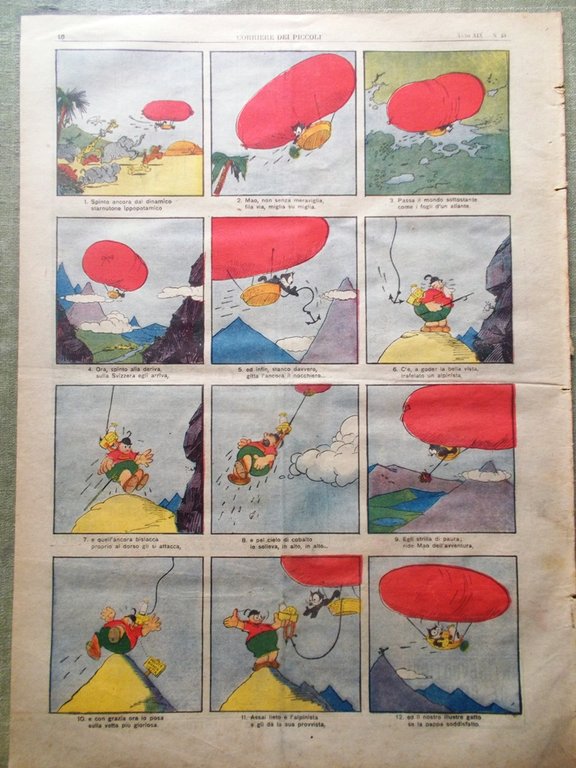 Corriere dei Piccoli 4 Dicembre 1927 Pianeta Marte Orsi Berna …