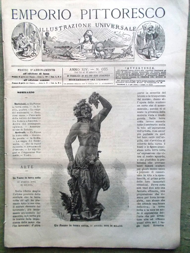 Emporio Pittoresco del 14 Ottobre 1877 Coppa Centenario Usa Sicilia …