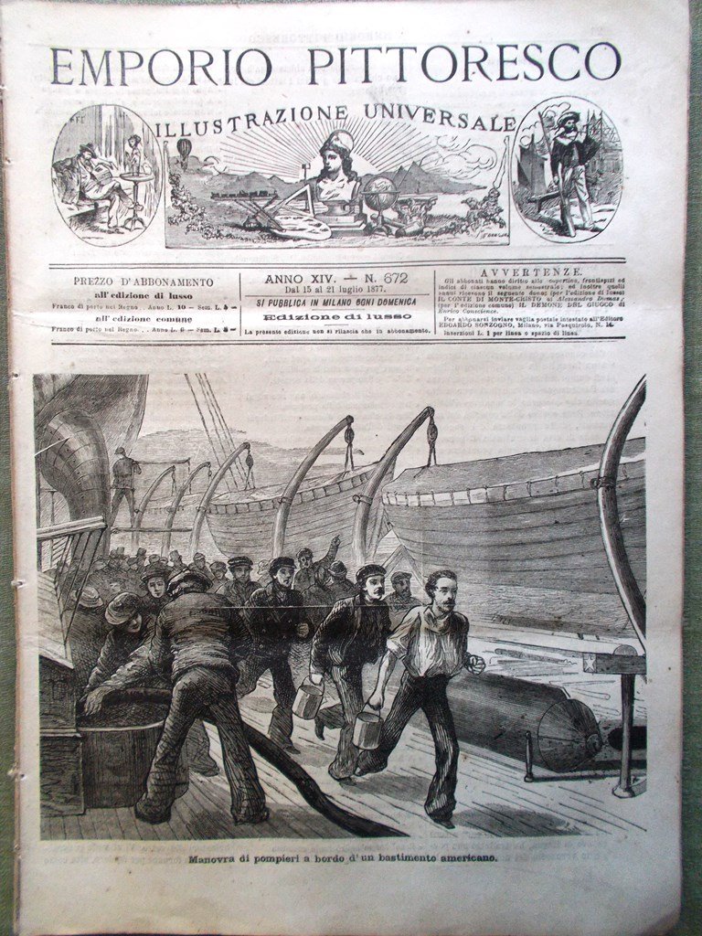 Emporio Pittoresco del 15 Luglio 1877 Lavorazione del Vetro Fortezza …