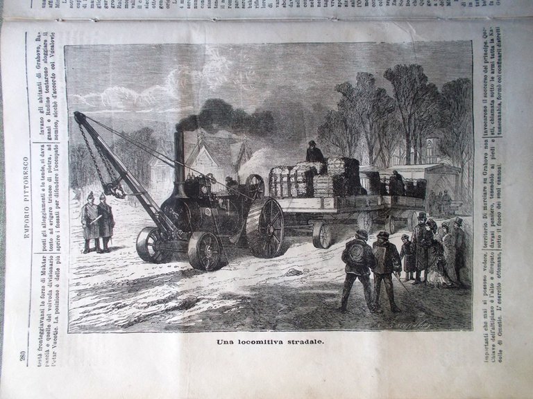 Emporio Pittoresco del 17 Giugno 1877 Battaglia di Grahovaz Locomotiva …
