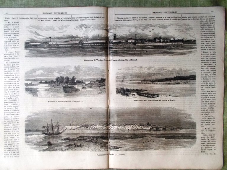 Emporio Pittoresco del 22 Luglio 1877 Cosacco Viddino Braila Incendi …