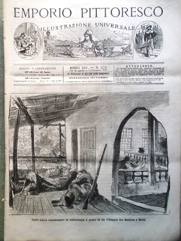 Emporio Pittoresco del 26 Agosto 1877 Esposizione Philadelphia Formichiere Trina