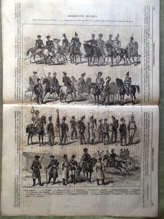 Emporio Pittoresco del 27 Maggio 1877 Esercito Russo Philadelphia Turchi …