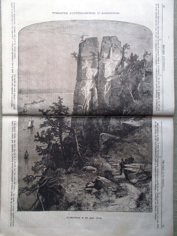 Emporio Pittoresco del 28 Gennaio 1877 Cinofero Hudson Pietro Magni …