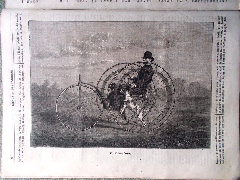 Emporio Pittoresco del 28 Gennaio 1877 Cinofero Hudson Pietro Magni …