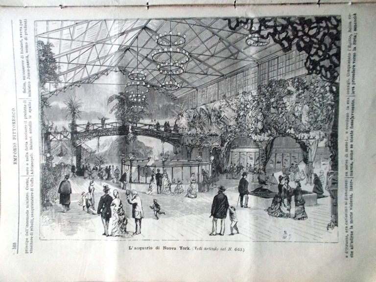 Emporio Pittoresco del 30 Settembre 1877 Fiammiferi Thiers Acquario di …