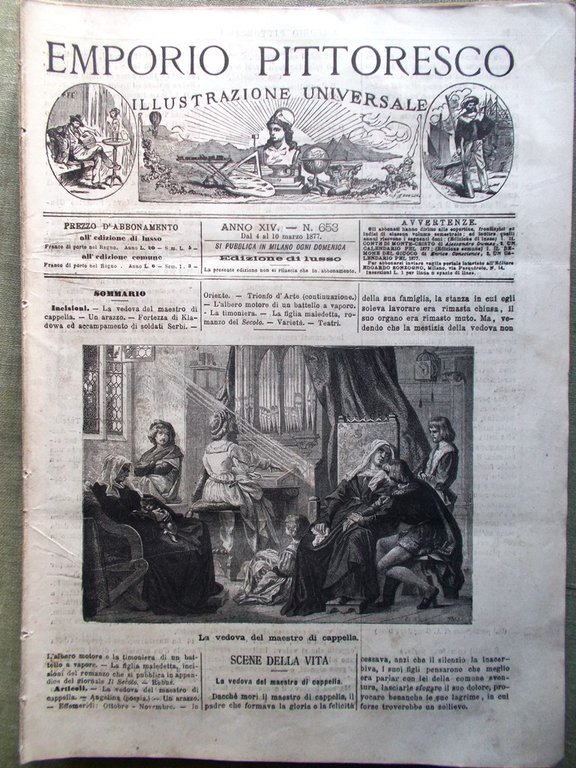 Emporio Pittoresco del 4 Marzo 1877 Battello a Vapore Oriente … | Immagine Gallery 1