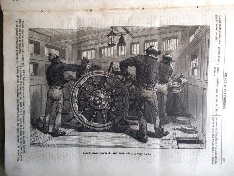 Emporio Pittoresco del 4 Marzo 1877 Battello a Vapore Oriente …
