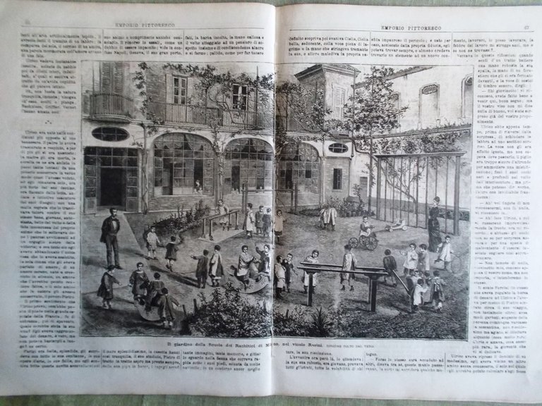 Emporio Pittoresco del 5 Agosto 1877 Istituto Rachitici Milano Washington …