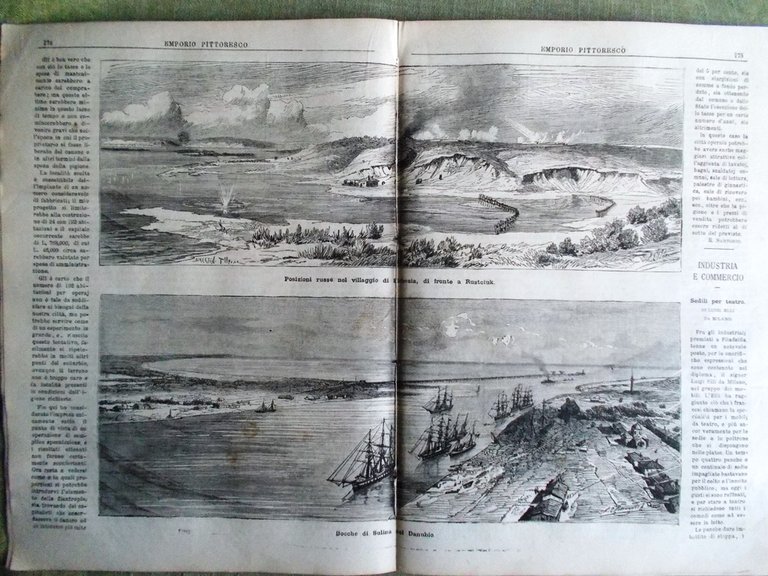 Emporio Pittoresco del 7 Ottobre 1877 Sedie Teatro Danubio Feriti …