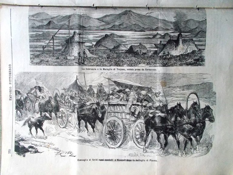 Emporio Pittoresco del 7 Ottobre 1877 Sedie Teatro Danubio Feriti …