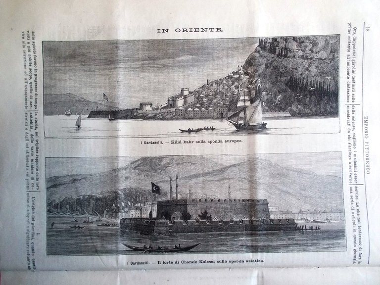 Emporio Pittoresco del 8 Luglio 1877 Dardanelli Cinesi Omer Russi …