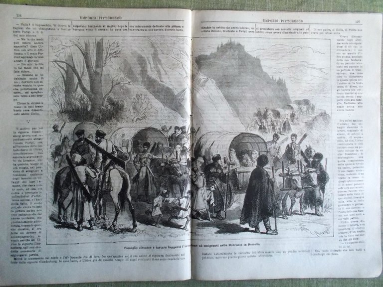 Emporio Pittoresco del 9 Settembre 1877 Esperimenti Telefono Sonzogno Dobrucia