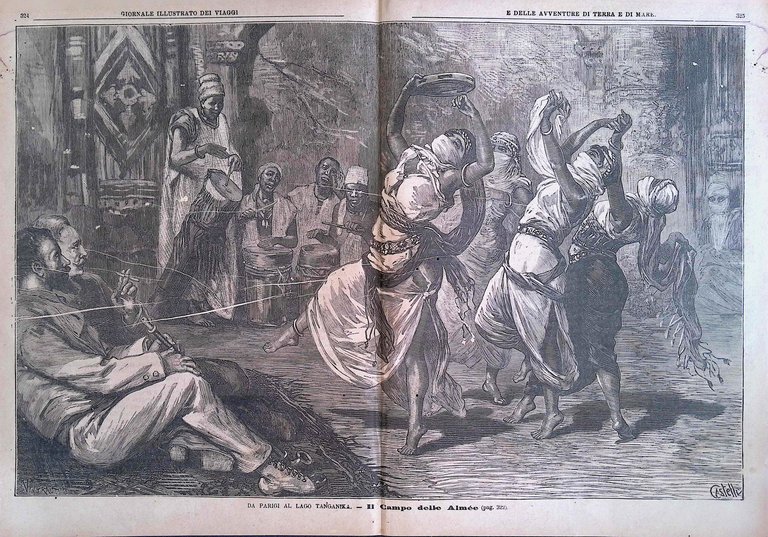 Giornale Illustrato dei Viaggi 11 Giugno 1885 Parigi Tanganika Almée …