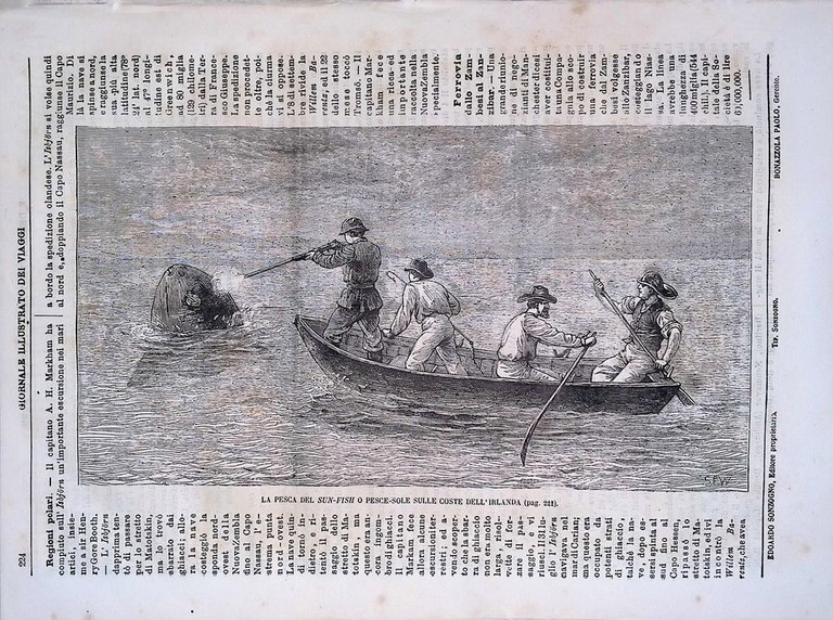 Giornale Illustrato dei Viaggi 11 Marzo 1880 Pesca Irlanda Asfissia …