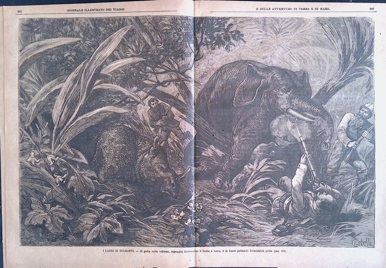 Giornale Illustrato dei Viaggi 14 Maggio 1885 Caccia Babirussa Ladri …