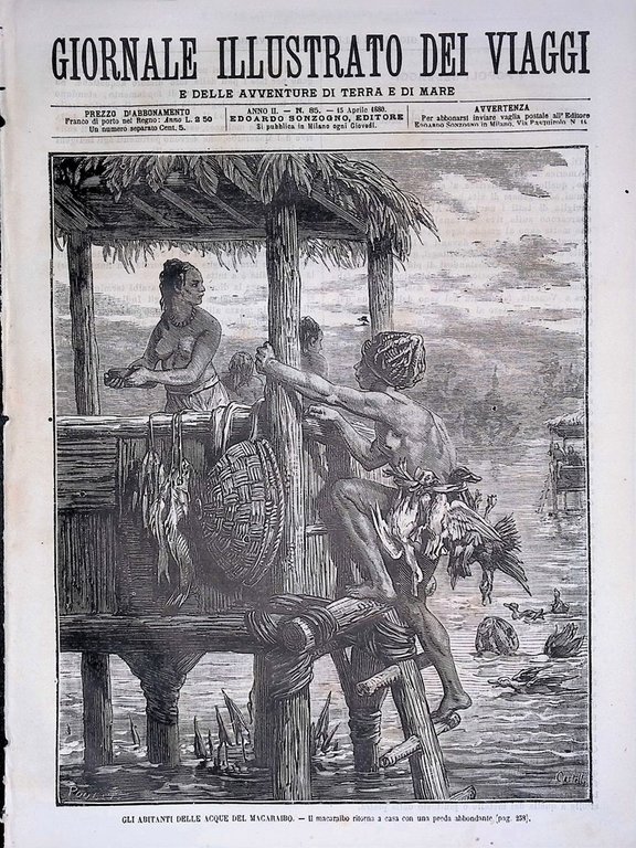Giornale Illustrato dei Viaggi 15 Aprile 1880 Corriere California Maracaibo … | Immagine Gallery 1