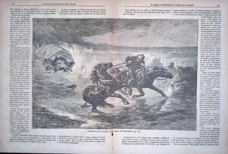 Giornale Illustrato dei Viaggi 15 Gennaio 1880 Pescatori Balene Traforo …