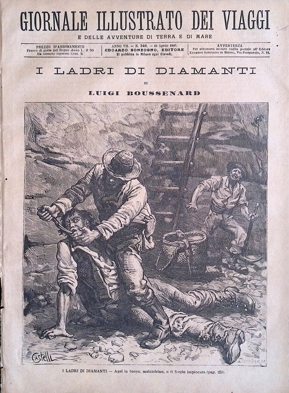 Giornale Illustrato dei Viaggi 16 Aprile 1885 Diamanti di Louis-Henri …