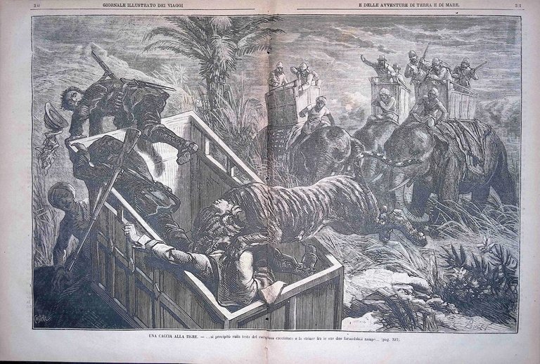 Giornale Illustrato dei Viaggi 20 Maggio 1880 Serpenti Caccia alla …