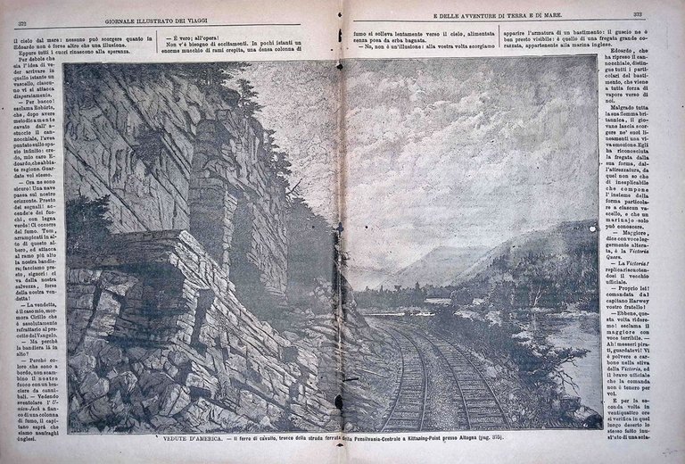 Giornale Illustrato dei Viaggi 22 Luglio 1880 Cinghiali Ferrovia in …