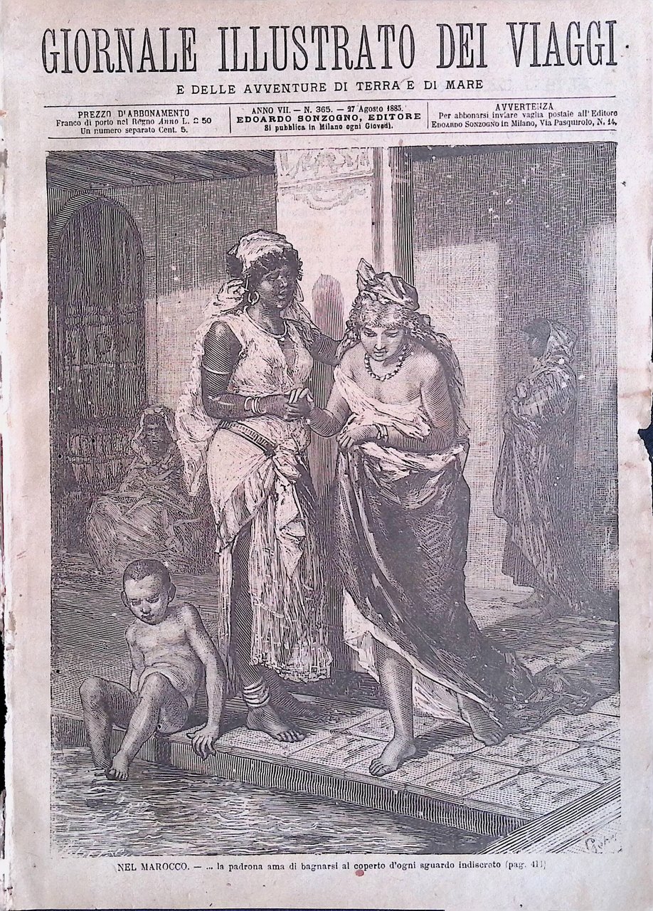 Giornale Illustrato dei Viaggi 27 Agosto 1885 Costumi in Marocco …