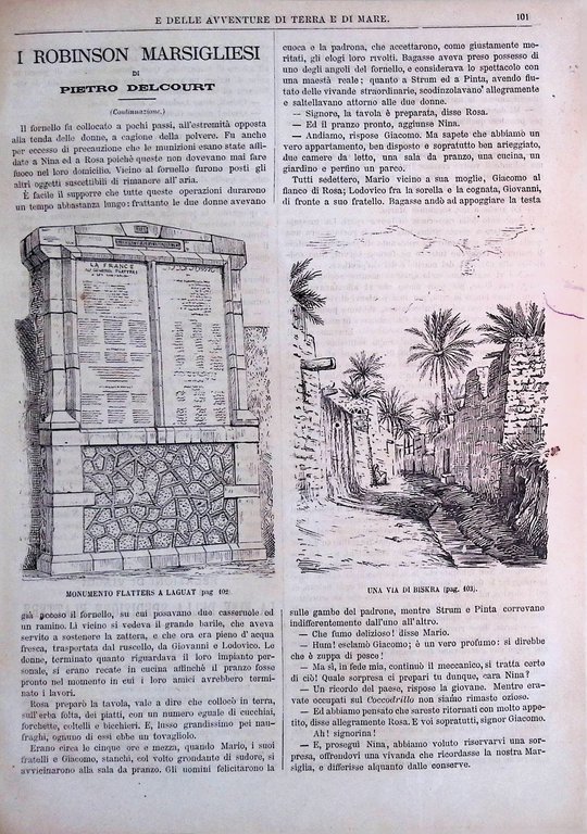 Giornale Illustrato dei Viaggi 27 Novembre 1884 Caccia Ovibos Flatters …