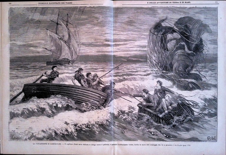 Giornale Illustrato dei Viaggi 29 Gennaio 1885 Catastrofe di Pilatre …