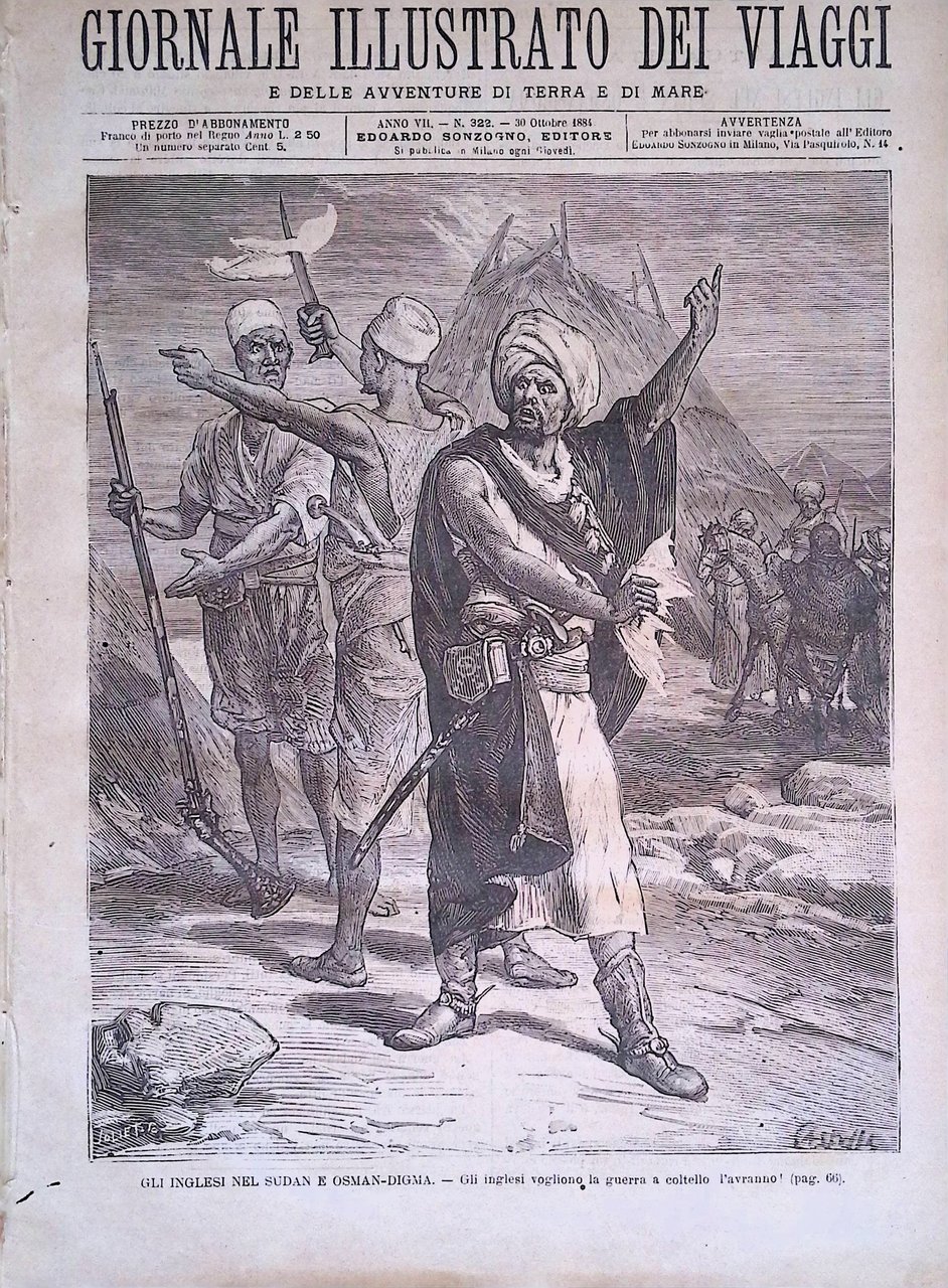 Giornale Illustrato dei Viaggi 30 Ottobre 1884 Inglesi Sudan Francesi …