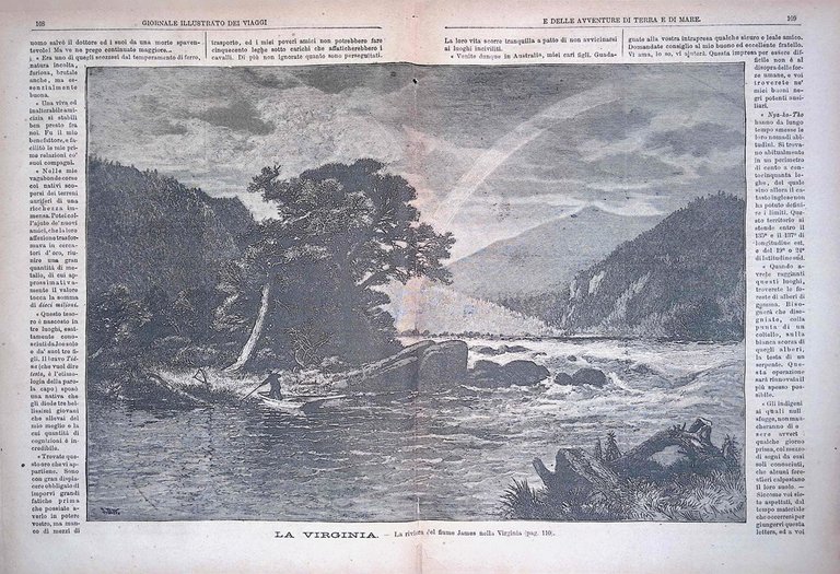 Giornale Illustrato dei Viaggi 4 Dicembre 1879 Virgina Fiume James …