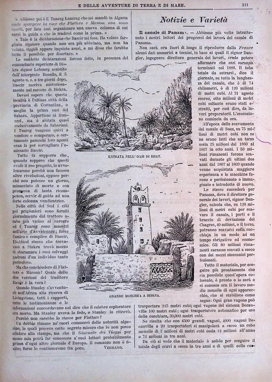 Giornale Illustrato dei Viaggi 4 Dicembre 1884 Gabon Ogouè Congo …