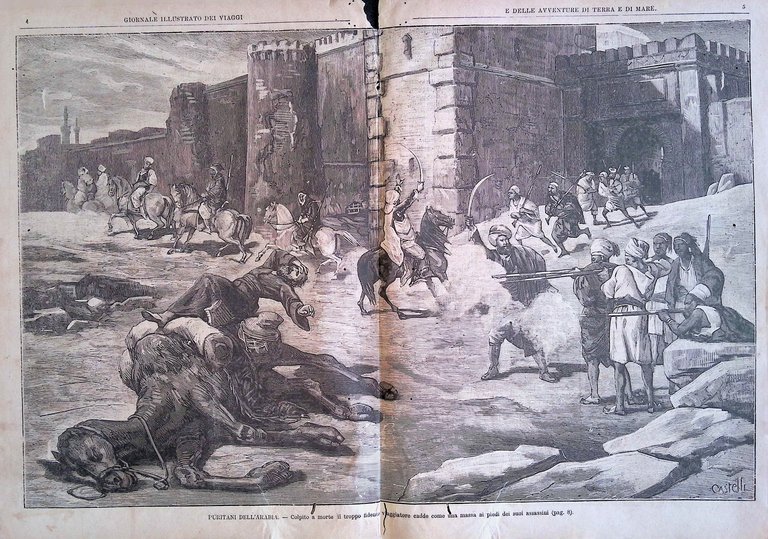 Giornale Illustrato dei Viaggi 4 Settembre 1884 Puritani dell'Arabia Ippopotami