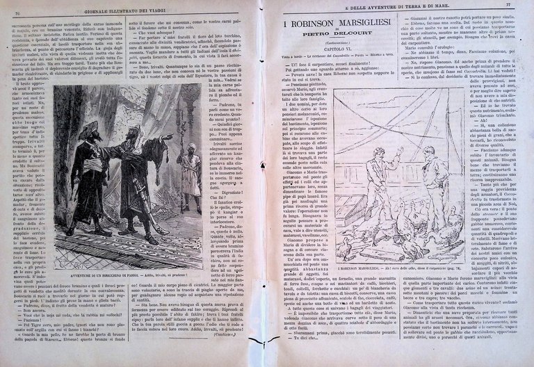 Giornale Illustrato dei Viaggi 6 Novembre 1884 Caccia Bufalo in …