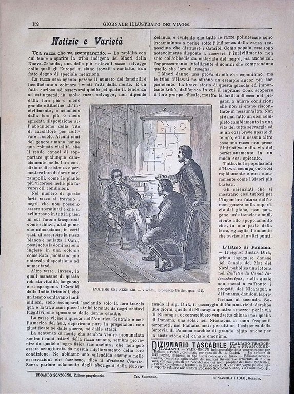 Giornale Illustrato dei Viaggi 8 Gennaio 1870 Maori Zelanda Caccia …