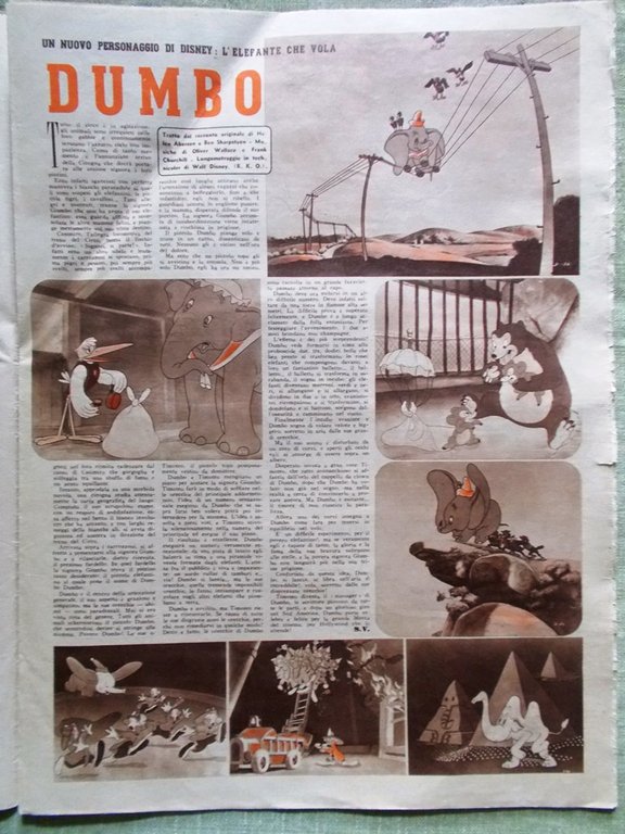 Hollywood del 4 Dicembre 1948 Dumbo Disney Totò Giro Lupino …