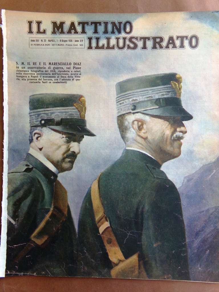 Il Mattino Illustrato 1 Giugno 1936 Apoteosi Diaz Arabi Palestina …