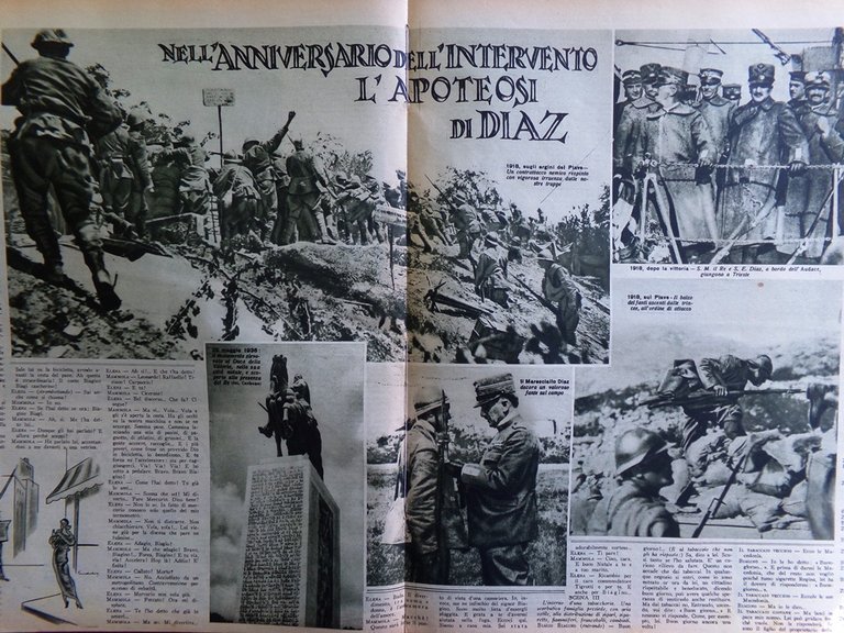 Il Mattino Illustrato 1 Giugno 1936 Apoteosi Diaz Arabi Palestina …